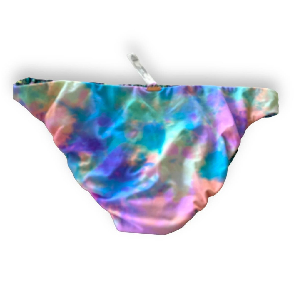 Raisins Low Rider Reversible FLORAL / TIE DYE Bikini Bottoms | Sz XL Beach Break - Picture 3 of 12